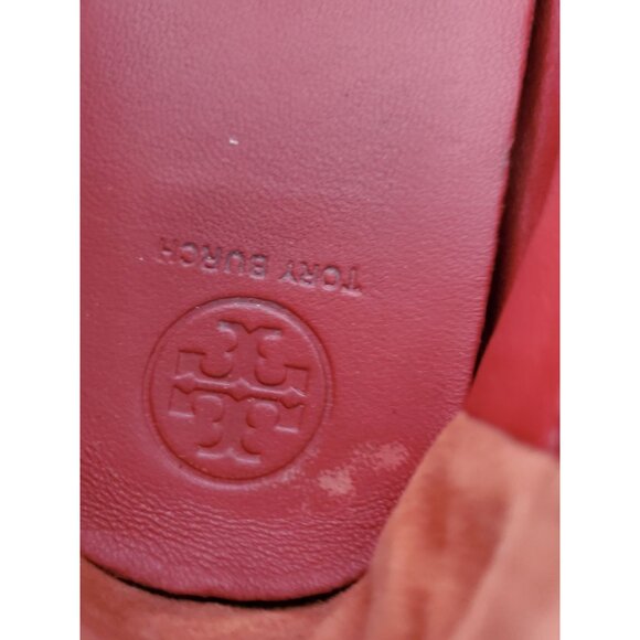 Tory Burch LOWELL 2 Orange Leather Driving Moccasin Loafers Size 9.5M Loafers - Picture 11 of 12